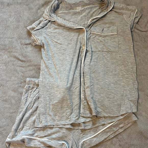 womens super soft stars above gray shorts pajamas - Picture 1 of 3
